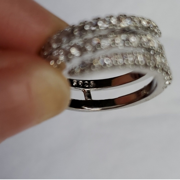 New Fashion Diamond Three Rows Ring - Picture 3 of 6